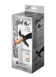 Пояс-трусики с насадкой Glamour - 17 см. - LOVETOY (А-Полимер) - купить с доставкой в Самаре