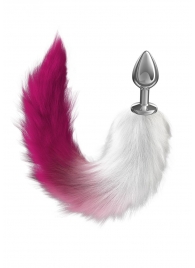 Серебристая анальная пробка с розовым хвостом Galaxy - Lola Games - купить с доставкой в Самаре