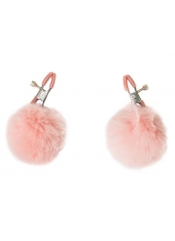 Зажимы на соски Angelic с розовыми меховыми шариками - Lola Games - купить с доставкой в Самаре