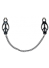 Зажимы на соски Darkside с цепочкой - Lola Games - купить с доставкой в Самаре