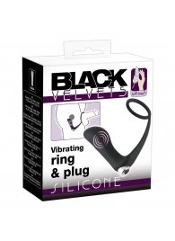 Черное эрекционное кольцо с анальной вибропробкой Vibrating Ring   Plug - Orion - в Самаре купить с доставкой