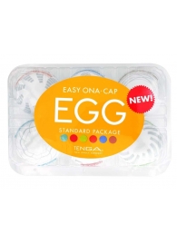 Набор из 6 мастурбаторов Tenga EGG Easy Beat с различным рельефом - Tenga - в Самаре купить с доставкой