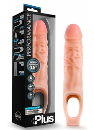 Телесный реалистичный фаллоудлинитель 9 Inch Silicone Cock Sheath Penis Extender - 22,86 см. - Blush Novelties - в Самаре купить с доставкой