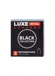 Черные презервативы LUXE Royal Black Collection - 3 шт. - Luxe - купить с доставкой в Самаре