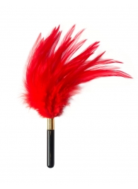 Красный перьевой тиклер Plume - 23 см. - Lola Lingerie - купить с доставкой в Самаре