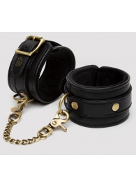 Черные оковы на ноги Bound to You Faux Leather Ankle Cuffs - Fifty Shades of Grey - купить с доставкой в Самаре