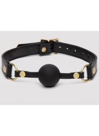 Черный кляп-шар Bound to You Faux Leather Ball Gag - Fifty Shades of Grey - купить с доставкой в Самаре