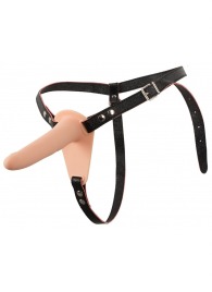 Телесный поясной страпон с вибрацией Vibrating Strap-On - 15,7 см. - Orion - купить с доставкой в Самаре