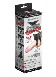Гигантский фаллоимитатор на присоске в комплекте с трусиками - 26 см. - LOVETOY (А-Полимер) - купить с доставкой в Самаре