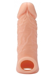 Телесная насадка EXTENDER WITH BALL STRAP 5.5 - 14 см. - Dream Toys - в Самаре купить с доставкой