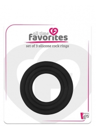 Набор из 3 эрекционных колец SILICONE COCKRINGS - Dream Toys - в Самаре купить с доставкой
