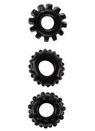Набор из 3 черных эрекционных колец SET OF 3 COCKRINGS - Dream Toys - в Самаре купить с доставкой