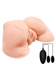 Телесная вибровагина Julie с 2 рабочими отверстиями - Baile - в Самаре купить с доставкой