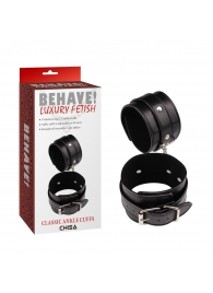 Черные оковы Classic Ankle Cuffs - Chisa - купить с доставкой в Самаре