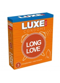 Презервативы с продлевающим эффектом LUXE Royal Long Love - 3 шт. - Luxe - купить с доставкой в Самаре