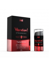 Жидкий интимный гель с эффектом вибрации Vibration! Strawberry - 15 мл. - INTT - купить с доставкой в Самаре