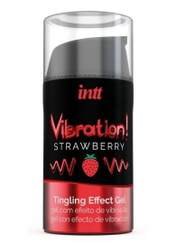 Жидкий интимный гель с эффектом вибрации Vibration! Strawberry - 15 мл. - INTT - купить с доставкой в Самаре