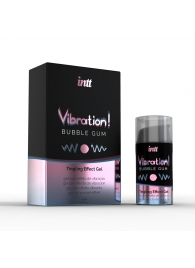 Жидкий интимный гель с эффектом вибрации Vibration! Bubble Gum - 15 мл. - INTT - купить с доставкой в Самаре