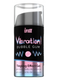 Жидкий интимный гель с эффектом вибрации Vibration! Bubble Gum - 15 мл. - INTT - купить с доставкой в Самаре