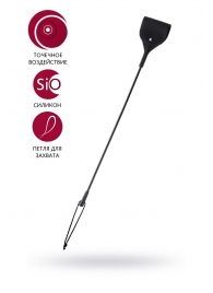 Черный гладкий стек с тонкой ручкой - 48 см. - ToyFa - купить с доставкой в Самаре