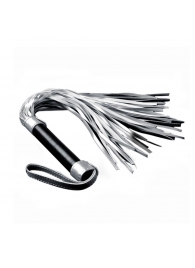 Серебристая плетка Struggle My Flogger с черной ручкой - 45 см. - Lovetoy - купить с доставкой в Самаре