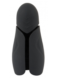 Черный силиконовый вибромастурбатор с нагревом Masturbator with 2 Functions - Orion - в Самаре купить с доставкой