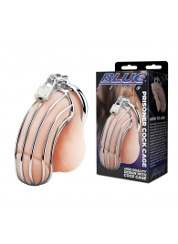 Металлическая клетка Prisoner Cock Сage с замком - BlueLine - купить с доставкой в Самаре