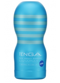 Мастурбатор с охлаждающей смазкой TENGA Original Vacuum Cup Cool - Tenga - в Самаре купить с доставкой