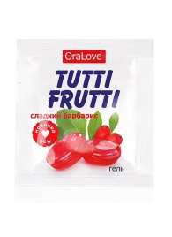 Гель-смазка Tutti-frutti со вкусом барбариса - 4 гр. - Биоритм - купить с доставкой в Самаре