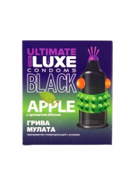 Черный стимулирующий презерватив  Грива мулата  с ароматом яблока - 1 шт. - Luxe - купить с доставкой в Самаре