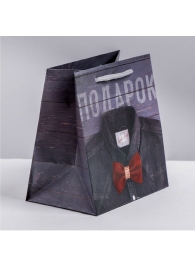 Ламинированный квадратный пакет «Мужской стиль» - 14 х 14 х 9 см. - Сима-Ленд - купить с доставкой в Самаре