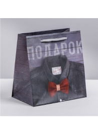 Ламинированный квадратный пакет «Мужской стиль» - 14 х 14 х 9 см. - Сима-Ленд - купить с доставкой в Самаре