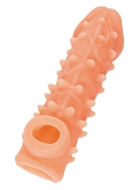 Телесная закрытая насадка с пупырышками Cock Sleeve Size L - 17,6 см. - KOKOS - в Самаре купить с доставкой