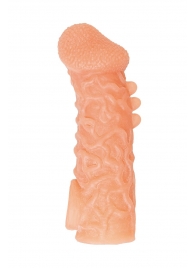 Телесная закрытая насадка с шершавой головкой Cock Sleeve Size M - 15,6 см. - KOKOS - в Самаре купить с доставкой