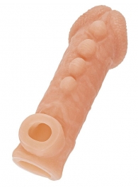 Телесная закрытая насадка с шишечками Cock Sleeve Size L - 17,6 см. - KOKOS - в Самаре купить с доставкой