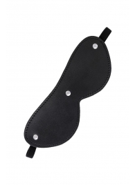 Черная кожаная маска Anonymo с мягким подкладом - ToyFa - купить с доставкой в Самаре