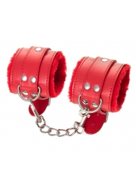 Красные наручники Anonymo из искусственной кожи - ToyFa - купить с доставкой в Самаре