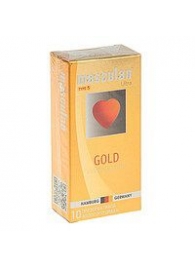 Презервативы Masculan Ultra Gold с золотым напылением и ароматом ванили - 10 шт. - Masculan - купить с доставкой в Самаре
