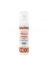 Разогревающее массажное масло Gourmet White Peach Organic с органическими ингредиентами - 50 мл. - Exsens - купить с доставкой в Самаре