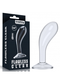 Прозрачный стимулятор простаты Flawless Clear Prostate Plug - 15 см. - Lovetoy - в Самаре купить с доставкой