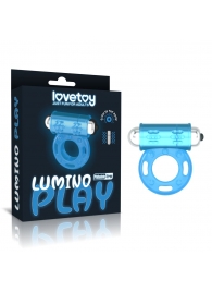 Голубое, светящееся в темноте эрекционное виброкольцо Lumino Play Vibrating Penis Ring - Lovetoy - в Самаре купить с доставкой