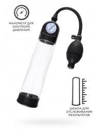 Прозрачная механическая помпа Roald с манометром - Sexus - в Самаре купить с доставкой