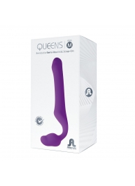 Лиловый безремневой страпон Queens M - Adrien Lastic - купить с доставкой в Самаре