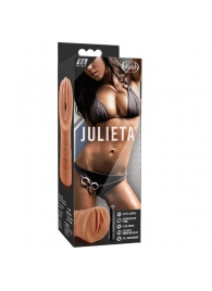 Мастурбатор-вагина цвета карамели Julieta с вибрацией - Blush Novelties - в Самаре купить с доставкой