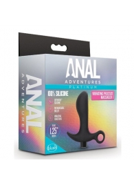 Черный анальный вибратор Silicone Vibrating Prostate Massager 01 - 10,8 см. - Blush Novelties - в Самаре купить с доставкой