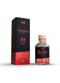 Массажный гель с ароматом клубники Strawberry - 30 мл. - INTT - купить с доставкой в Самаре