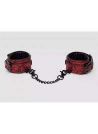 Красно-черные наручники Reversible Faux Leather Wrist Cuffs - Fifty Shades of Grey - купить с доставкой в Самаре