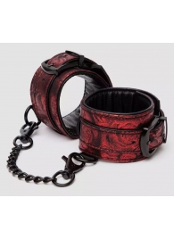 Красно-черные наручники Reversible Faux Leather Wrist Cuffs - Fifty Shades of Grey - купить с доставкой в Самаре