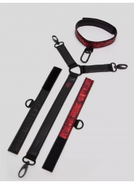 Ошейник с наручниками Reversible Faux Leather Collar and Wrist - Fifty Shades of Grey - купить с доставкой в Самаре