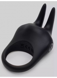 Черное эрекционное виброкольцо Sensation Rechargeable Vibrating Rabbit Love Ring - Fifty Shades of Grey - в Самаре купить с доставкой